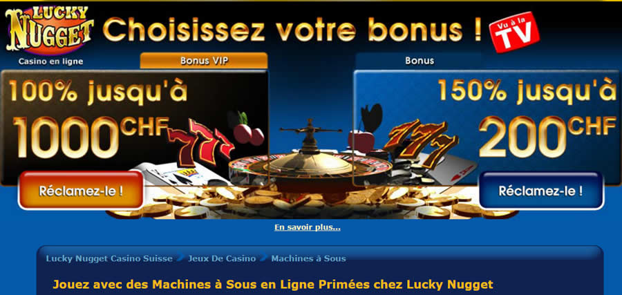 Machines à sous en ligne de Lucky Nugget Machines à sous en ligne de Lucky Nugget