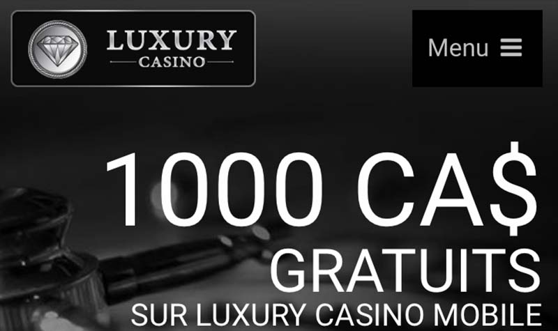 Cliquez ici pour s'inscrire à Luxury Casino