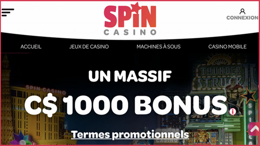 Cliquez ici pour s'inscrire à Spin Casino Canada