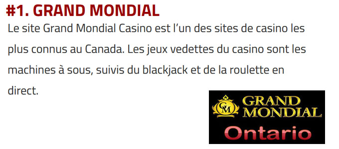 Ontario Casinos Reviews au Canada