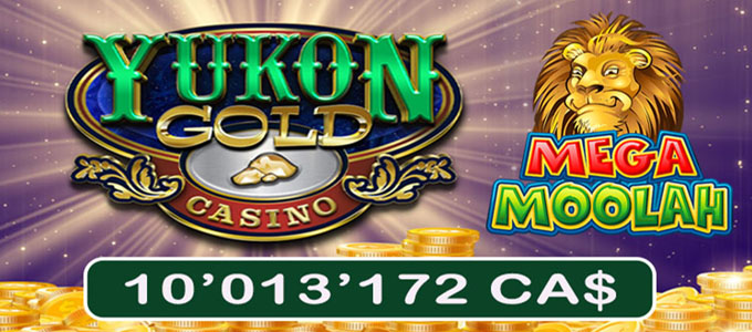 Jackpot Mega Moolah de 10 Millions gagné en 2023 chez Yukon Gold Casino